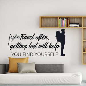 Motivational Quotes Wall Art - Travel Often Inspirational Decal - Positive Living Room Sticker