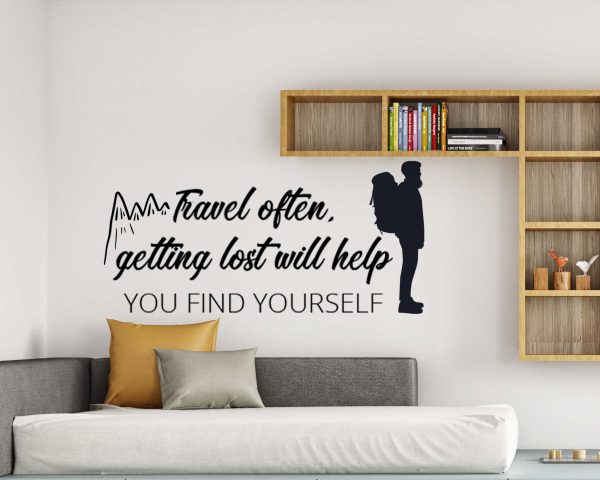 Motivational Quotes Wall Art - Travel Often Inspirational Decal - Positive Living Room Sticker