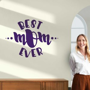 Gifts for Mom Wall Art - Best Mom Ever Inspirational Quote Print - Unique Mother's Day Home Decor