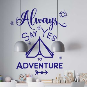 Motivational Wall Art - Always Say Yes To Adventure Inspirational Quote Decal - Positive Office and Home Decor