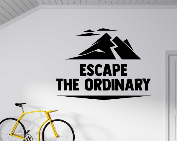 Motivational Wall Decals for Office Decor - Escape The Ordinary Inspirational Quote Sticker - Positive Office Wall Art