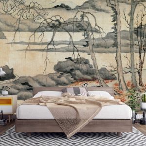 Ancient Chinese Painting Watercolor Wall Mural Traditional Art History Cultural Masterpiece | Peel and Stick Wallpaper