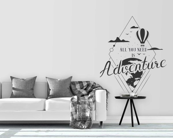 All You Need is Adventure - Motivational Quote Vinyl Sticker for Inspirational Decals, Office Decor, and Daily Motivation