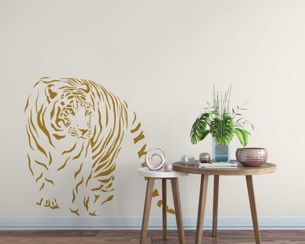 Roaring Tiger Wall Decal - Jungle Animal Sticker for Nursery Decor, Peel and Stick Tiger Wall Art, Wildlife Theme Kids Room Decoration