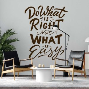 Do What is Right, Not What is Easy: Inspirational Quote Decal for Integrity