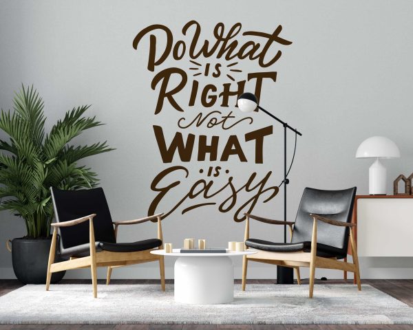 Do What is Right, Not What is Easy: Inspirational Quote Decal for Integrity