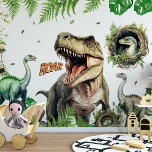 Dinosaur Wall Decal for Boys Room - Kids Wall Decal - Removable Dinosaur Wall Stickers - Bring Prehistoric Excitement to Your Kids Nursery