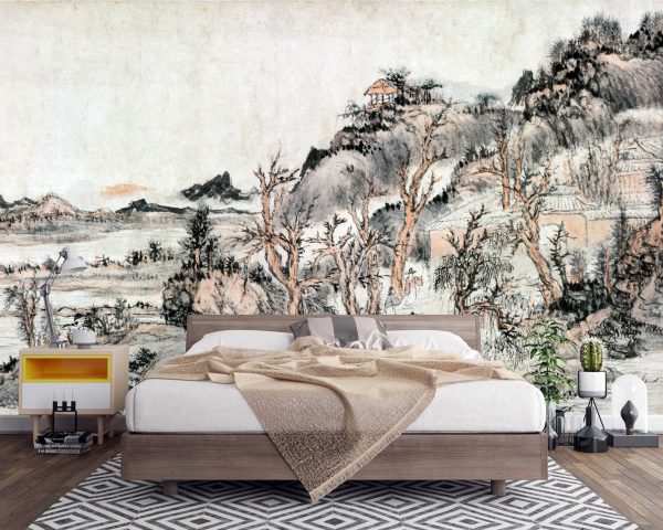 17th Century Kuncan Chinese Landscape Painting - Traditional Ink Art Masterpiece with Historical Significance and Cultural Elegance