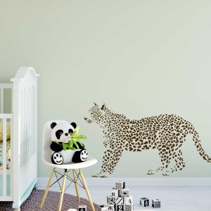 Leopards Wall Decals - Adorable Nursery Stickers for Jungle Themed Decor, Peel & Stick Safari Wall Art