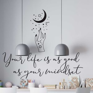 Motivational Wall Decal, Your Life is as Good - Inspire Daily with Positive Affirmations, Quotes Sticker - Vinyl Decor for Home & Office