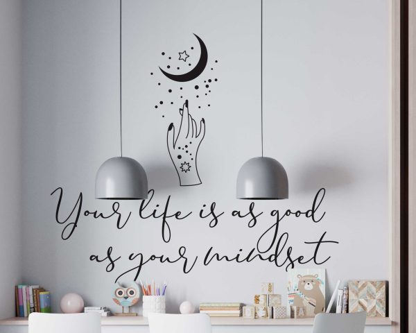 Motivational Wall Decal, Your Life is as Good - Inspire Daily with Positive Affirmations, Quotes Sticker - Vinyl Decor for Home & Office