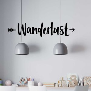Wanderlust Inspirational Decals, Quote Stickers for Daily Motivation, Vinyl Wall Art Decor | Office Inspiration