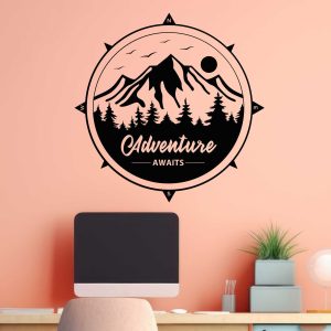Adventure Awaits | Inspirational Quote Wall Art for Travel Enthusiasts