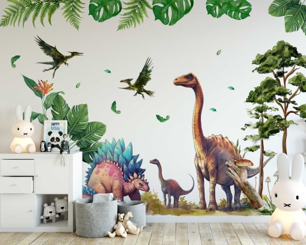 Removable Dinosaur Wall Decals - Transform Your Boys Room into a Prehistoric Adventure Zone - Kids Wall Decor - Dinosaur Wall Stickers