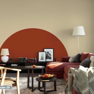 Boho Half Circle Wall Decor Sticker for headboard - Premium Fabric Decal for Minimalistic Interior - Peel and Stick Removable Wall Decal