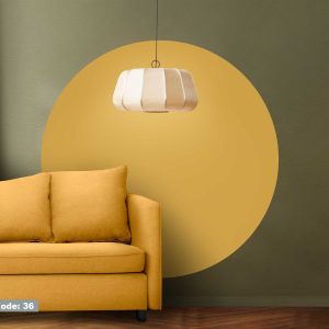 Boho Circle Wall Decor Sticker - Premium Fabric Motivational Decal for Minimalistic Interior, Peel and Stick Removable Design