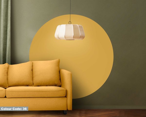 Boho Circle Wall Decor Sticker - Premium Fabric Motivational Decal for Minimalistic Interior, Peel and Stick Removable Design