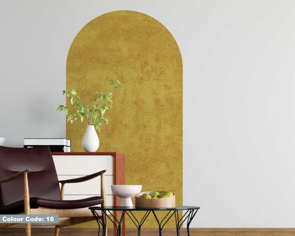 Boho Textured Arch Wall Decor Sticker - Premium Fabric Decal for Minimalistic Interior, Peel and Stick Removable Design