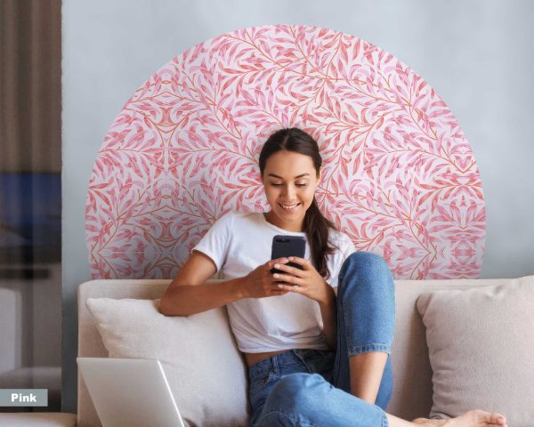 Willow Bough William Morris Circle Wall Decor - Elevate Your Space with Premium Fabric Sticker for Elegant Interior, Peel & Stick Removable