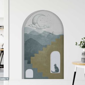 Modern Boho Arches Wall Decal - Mid Century Modern Arch Wall Sticker - Stylish Boho Wall Art for Home & Office Wall Decoration