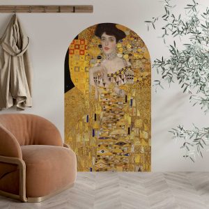 Gustav Klimt’s The Lady in Gold (1907) Wall Sticker in Arch - Classic Art Deco Wall Decal