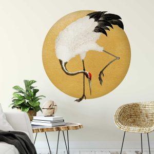 Japandi Circle Wall Sticker - Zen Wall Decor & Vintage Gift Wall Art - Unique Home Decor for a Minimalist Office and Living Room Decor
