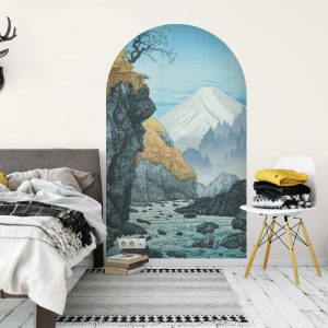 Mountain Arch Wall Decal - Tree Sticker & Nature Wall Art - Botanical Home and Living Room Decor for Unique Home Decor Gift