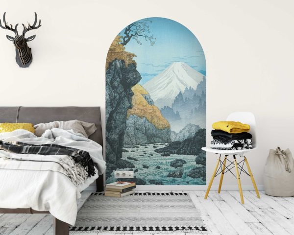 Mountain Arch Wall Decal - Tree Sticker & Nature Wall Art - Botanical Home and Living Room Decor for Unique Home Decor Gift