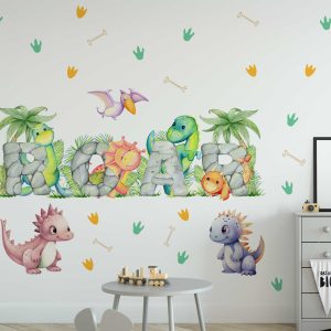 Cute Roar Dinosaur Wall Sticker - Boy Room Nursery Decor & Baby Room Wall Decal for Kids Room Decoration