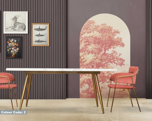 Vintage Arch Wall Decal - Nature Wall Art and Tree Wall Sticker - Living Room Wall Decoration for Botanical & Vintage Gift Home Decor