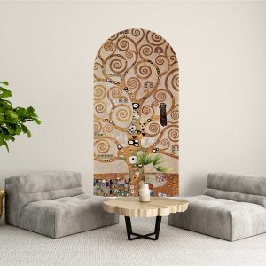 Gustav Klimt Tree of Life Arch Wall Sticker - Stunning Art Nouveau Decor for Living Room, Bedroom, or Home Office Walls