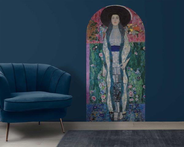 Gustav Klimt Adele Bloch Arch Wall Sticker – Elegant Symbolist Artwork Decal for Living Room or Bedroom, Available in Multiple Sizes