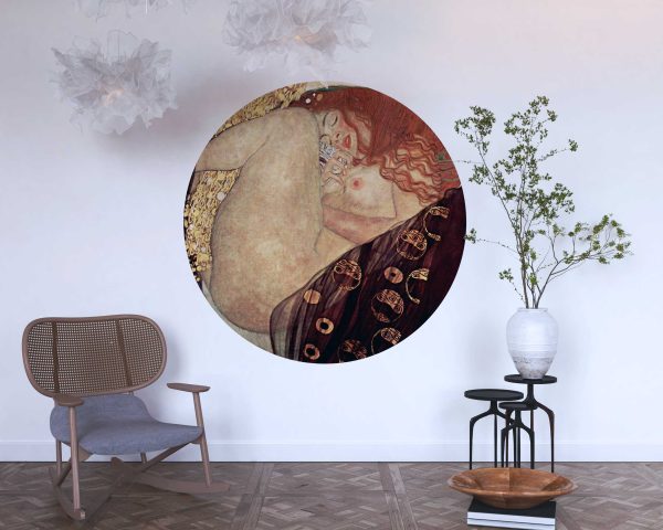 Gustav Klimt Danae Headboard Wall Sticker - Removable Fine Art Decor for Bedroom, Living Room, or Home Office Walls