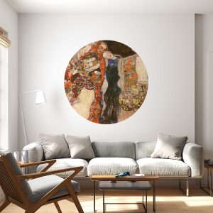 Classic Painting Wall Sticker - Gustav Klimt Dame mit Wall Art - Elegant Home Decor & Office Wall Decoration for Art Lovers