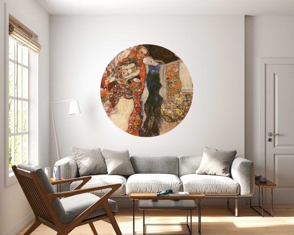 Classic Painting Wall Sticker - Gustav Klimt Dame mit Wall Art - Elegant Home Decor & Office Wall Decoration for Art Lovers