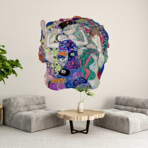 Vintage Oil Painting Wall Sticker - Gustav Klimt Virgin Wall Art - Classic Wall Decal Mid Century gift for couples- Roman Wall Decal