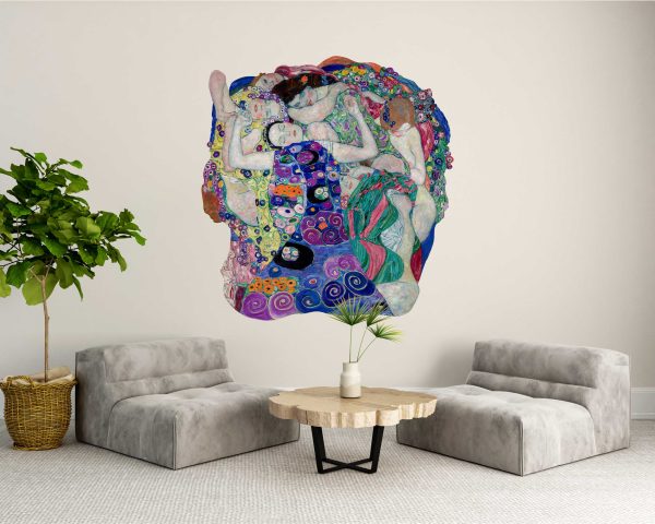 Vintage Oil Painting Wall Sticker - Gustav Klimt Virgin Wall Art - Classic Wall Decal Mid Century gift for couples- Roman Wall Decal
