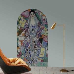 Gustav Klimt Arch Wall Sticker - Bildnis Friederike Maria Beer Large Removable Art Mural Decal for Living Room, Bedroom, or Office Decor