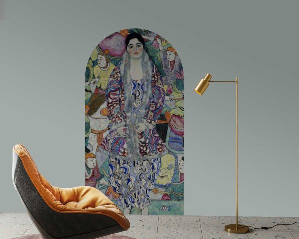Gustav Klimt Arch Wall Sticker - Bildnis Friederike Maria Beer Large Removable Art Mural Decal for Living Room, Bedroom, or Office Decor