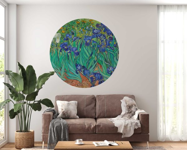 Van Gogh Vintage Circle Wall Sticker - Wall Decal and Headboard Wall Sticker for Bedroom Wall Decor, Living Room & Office Decoration